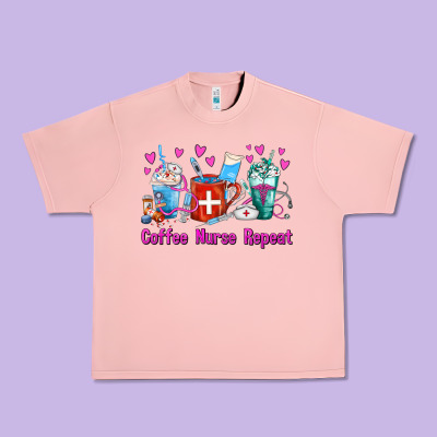Coffee Nurse Repeat Nurse Coffee Cups Urban Heavy Tee Designed By Fadigitalartstudio