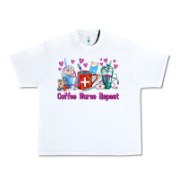 White Coffee Nurse Repeat Nurse Coffee Cups Urban Heavy Tee - FaDigitalArtStudio