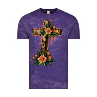 Cloud Purple Flower Cross Vintage Tee - Jasminsmagicworld