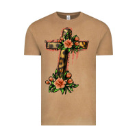 Vintage Camel Flower Cross Vintage Tee - Jasminsmagicworld