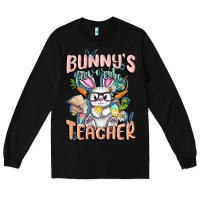 Black Bunny's Favorite Teacher Easter Day Long Sleeve Tee - FaDigitalArtStudio