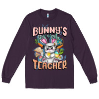 Plum Bunny's Favorite Teacher Easter Day Long Sleeve Tee - FaDigitalArtStudio