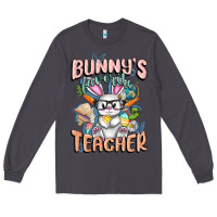 Smoke Bunny's Favorite Teacher Easter Day Long Sleeve Tee - FaDigitalArtStudio