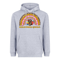 Heather Grey back to school rainbow hello third grade Heavyweight Hoodie - AdoDesignShop