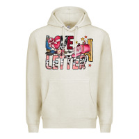 Oatmeal Heather Love Letter Premium Hoodie - SublimationCraftShop