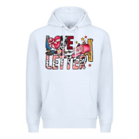 White Love Letter Premium Hoodie - SublimationCraftShop