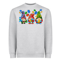 Heather Grey autism gnomes Heavyweight Sweatshirt - AdoDesignShop