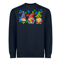 Navy autism gnomes Heavyweight Sweatshirt - AdoDesignShop