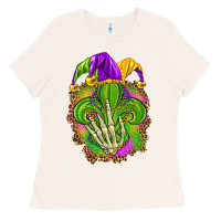 Bone Mardi Gras with skeleton hand Ladies Tee - HowdyJamesFarm