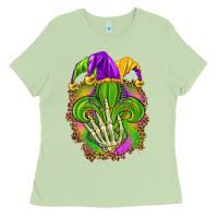 Matcha Mardi Gras with skeleton hand Ladies Tee - HowdyJamesFarm