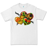 White juneteenth hearts Premium Tee - CowGirlArtShop