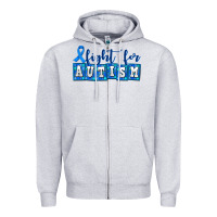 Heather Grey fight for autism Zipper Hoodie - AdoDesignShop