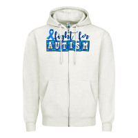 Oatmeal Heather fight for autism Zipper Hoodie - AdoDesignShop