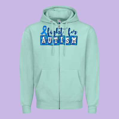 Fight For Autism Zipper Hoodie Designed By Adodesignshop