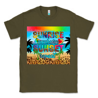 Army Green sunrise sunburn sunset repeat Classic Tee - Artiststas