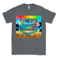 Charcoal Heather sunrise sunburn sunset repeat Classic Tee - Artiststas