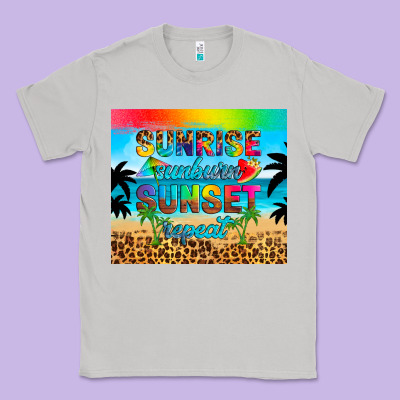 Sunrise Sunburn Sunset Repeat Classic Tee Designed By Artiststas