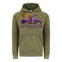 Vintage Olive mardi gras skull truck Vintage Hoodie - FaDigitalArtStudio