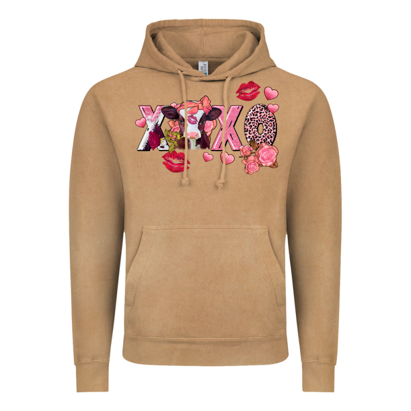 Xoxo Baby Cow Valentine's Day Vintage Hoodie by FaDigitalArtStudio | Teevron