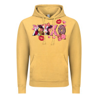 Vintage Mustard Xoxo Baby Cow Valentine's Day Vintage Hoodie - FaDigitalArtStudio