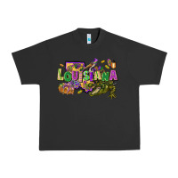 Pigment Black Louisiana Mardi Gras Urban Heavy Tee - FaDigitalArtStudio