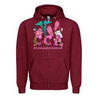 Burgundy cca  continuing care assistant with crocs Zipper Hoodie - AdoDesignShop