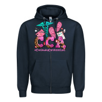 Navy cca  continuing care assistant with crocs Zipper Hoodie - AdoDesignShop