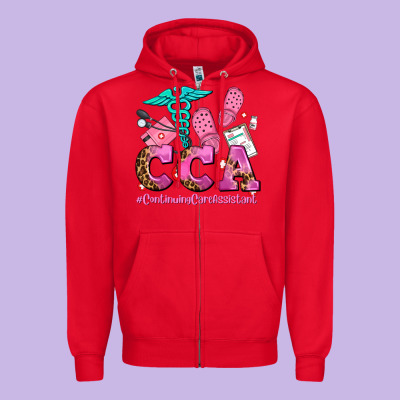Cca  Continuing Care Assistant With Crocs Zipper Hoodie Designed By Adodesignshop