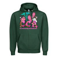 Sports Green cca  continuing care assistant with crocs Zipper Hoodie - AdoDesignShop