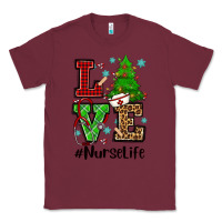 Burgundy love nurse life christmas Classic Tee - CowGirlArtShop