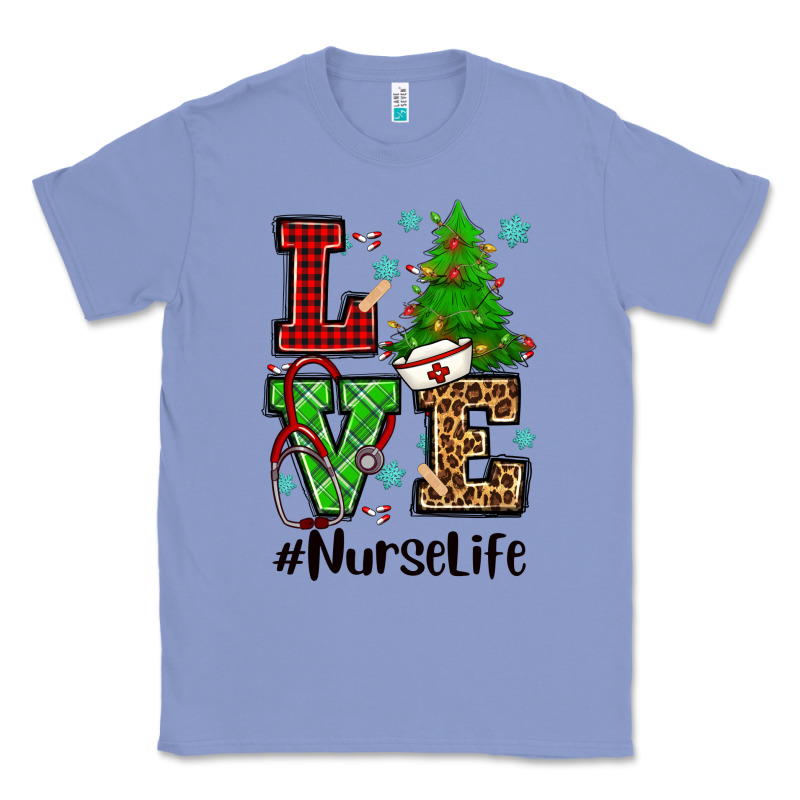 Love Nurse Life Christmas Classic Tee by CowGirlArtShop | Teevron
