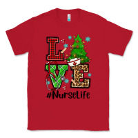 Red love nurse life christmas Classic Tee - CowGirlArtShop