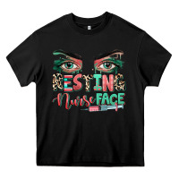 Black resting nurse face Heavy Core Tee - RanaPortraitStore