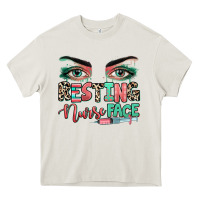 Cream resting nurse face Heavy Core Tee - RanaPortraitStore