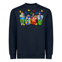 Navy autism coffee cup Heavyweight Sweatshirt - AdoDesignShop