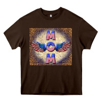 Chocolate Brown American mom Heavy Core Tee - TumblerDesignByShophia