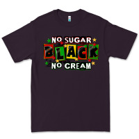 Plum no sugar no cream black Premium Tee - CowGirlArtShop