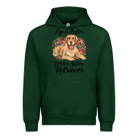 Forest Green life is better with a golden retriever Urban Hoodie - JahusDesignShop