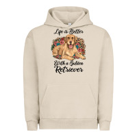 Pigment French Oak life is better with a golden retriever Urban Hoodie - JahusDesignShop