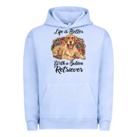 Pigment Grape Ice life is better with a golden retriever Urban Hoodie - JahusDesignShop