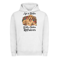 Pigment Lunar Rock life is better with a golden retriever Urban Hoodie - JahusDesignShop