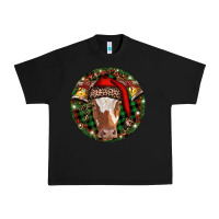 Black Longhorn Cow Christmas Urban Heavy Tee - RanaPortraitStore