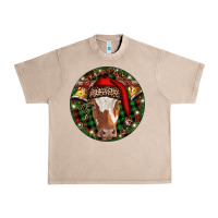 French Oak Longhorn Cow Christmas Urban Heavy Tee - RanaPortraitStore