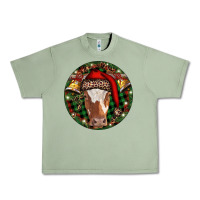 Oil Green Longhorn Cow Christmas Urban Heavy Tee - RanaPortraitStore