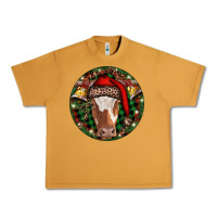 Peanut Butter Longhorn Cow Christmas Urban Heavy Tee - RanaPortraitStore