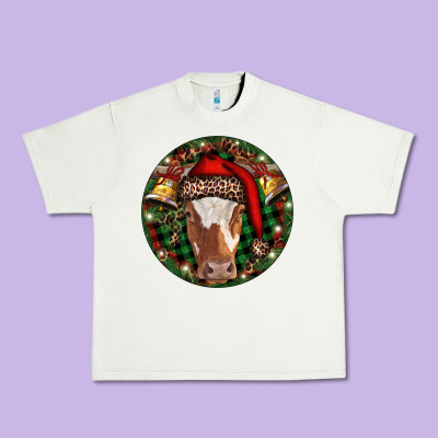 Longhorn Cow Christmas Urban Heavy Tee Designed By Ranaportraitstore