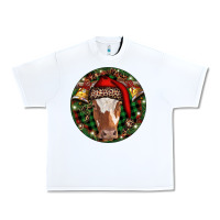 White Longhorn Cow Christmas Urban Heavy Tee - RanaPortraitStore