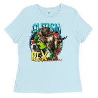 Baby Blue Autism Rex Ladies Tee - CowGirlArtShop