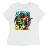 White Autism Rex Ladies Tee - CowGirlArtShop