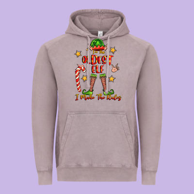 Im The Oldest Elf I Make The Rules Vintage Hoodie Designed By Fadigitalartstudio